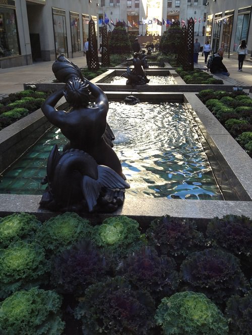 Beautiful Fountains in Rockefeller Center Image by Katie Goldstein