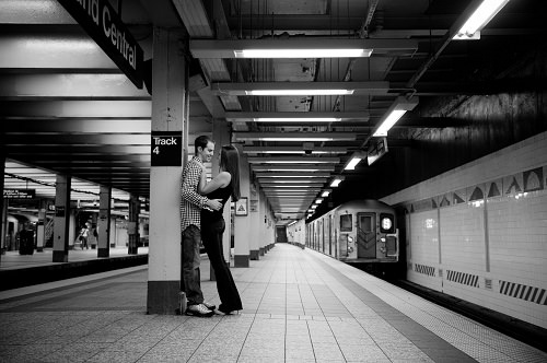 Katie Goldstein and Husband in Grand Central Subway Station Image by RAD Photography