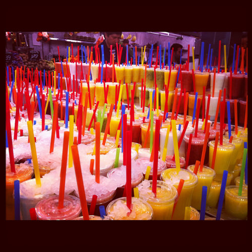 Any flavour of freshly squeezed juice you want - and no they weren't my birthday cake candles! Any flavour of freshly squeezed juice you want - and no they weren't my birthday cake candles!