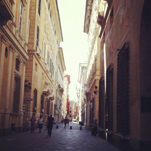 Via Garibaldi in Old Town Genova