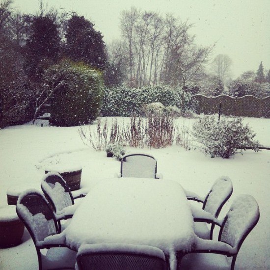 This is the snow we had, 2h after it started!