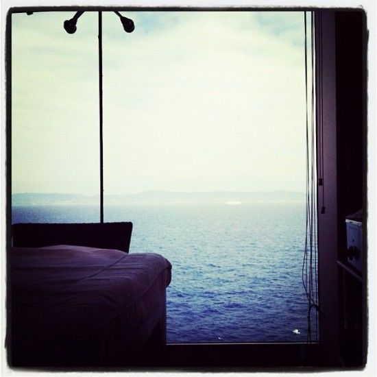 A spa room with a view