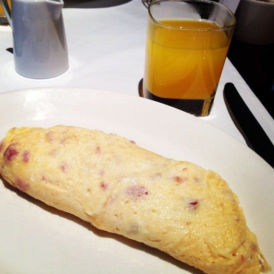 Made-to-order omelette for breakfast