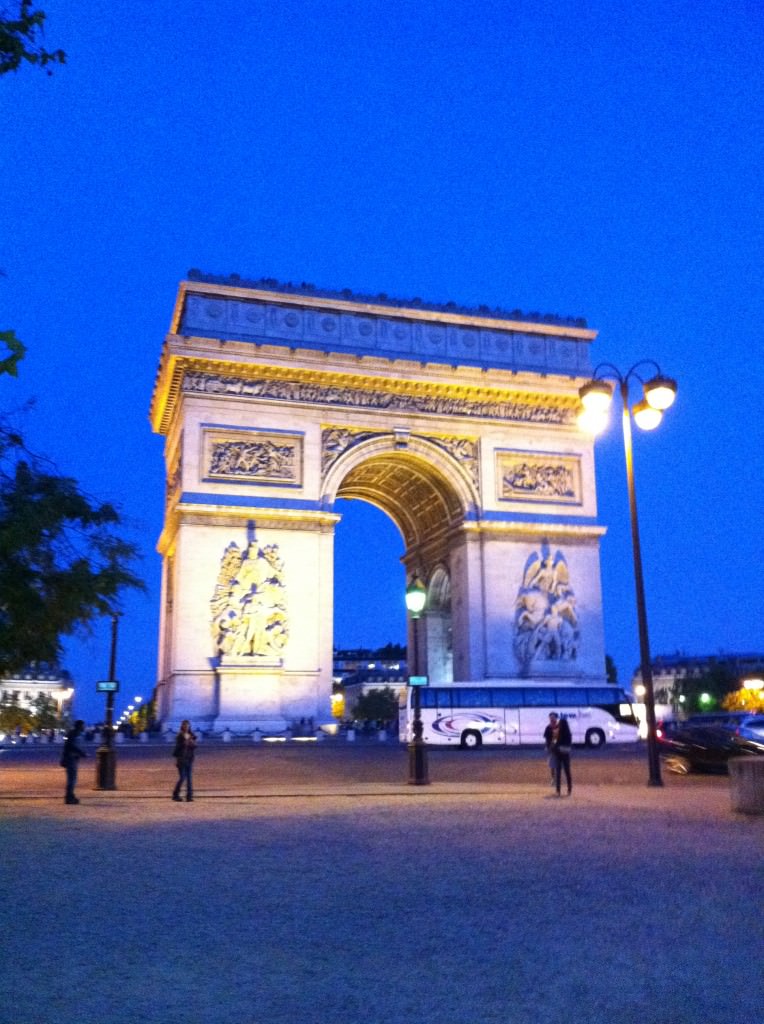 Our daily walk - just past the Arc du Triomphe