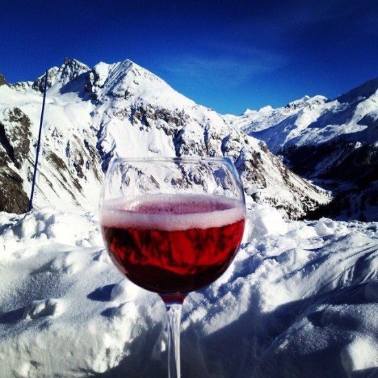A kir royale with a view. Je t'aime, Val d'Isere