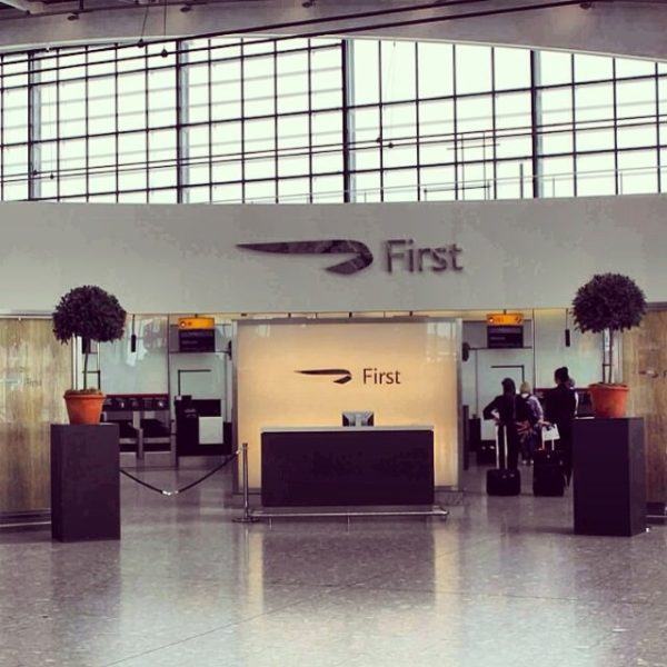 The BA First Check-In area at LHR