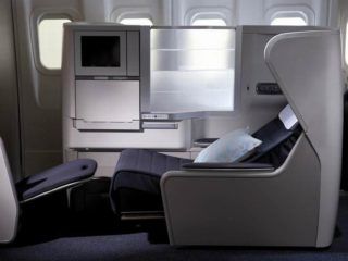 The BA Club World seat before it turns into a flat bed