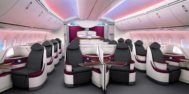 Image result for qatar airways 787 business class