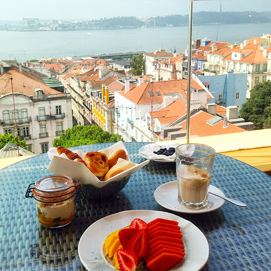 I know I am biased (and I am not even pretending not to be), but there is nothing like a good Portuguese breakfast. And fab views.