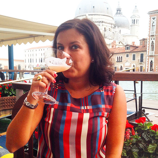 bellini at Gritti Palace terrace with view of grand canal weekend in venice