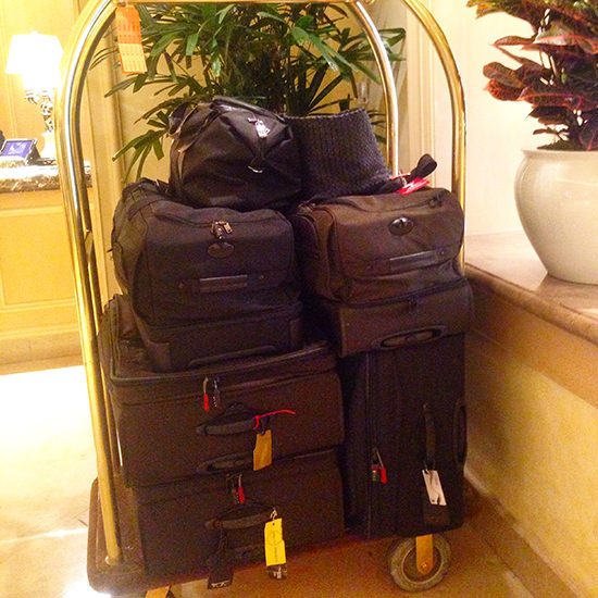 A decent amount of luggage for 2 weeks, non??