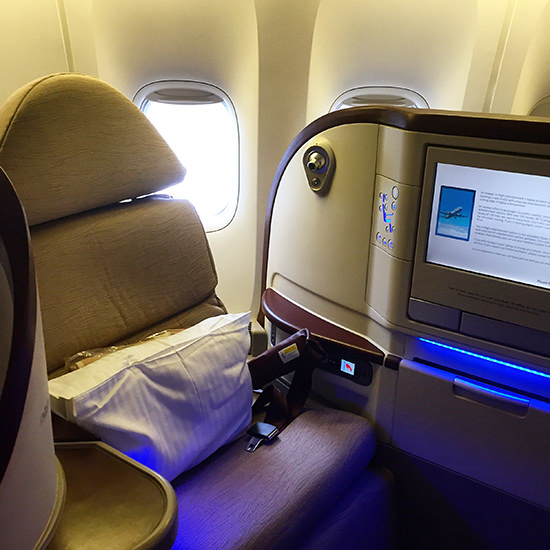 Jet Airways Business Class seat