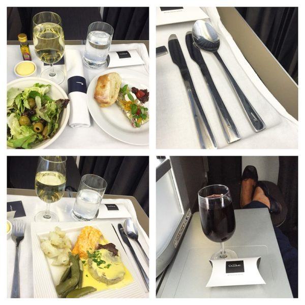 British Airways A380 Business Class Club World Review meal