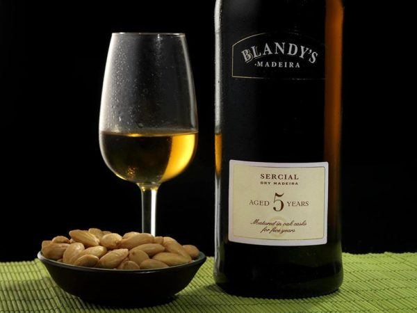 Madeira Wine Guide Blandy Serial 5 years with almonds