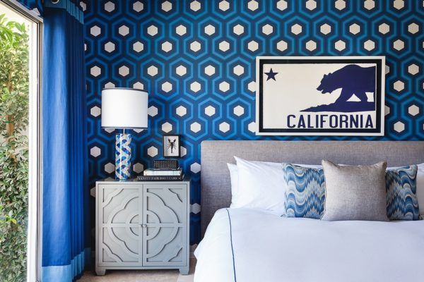blue door palm springs blue bedroom