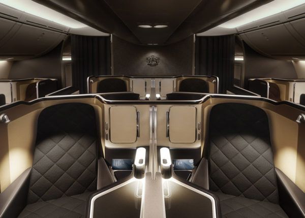 british airways first class seat b 787 dreamliner cabin view