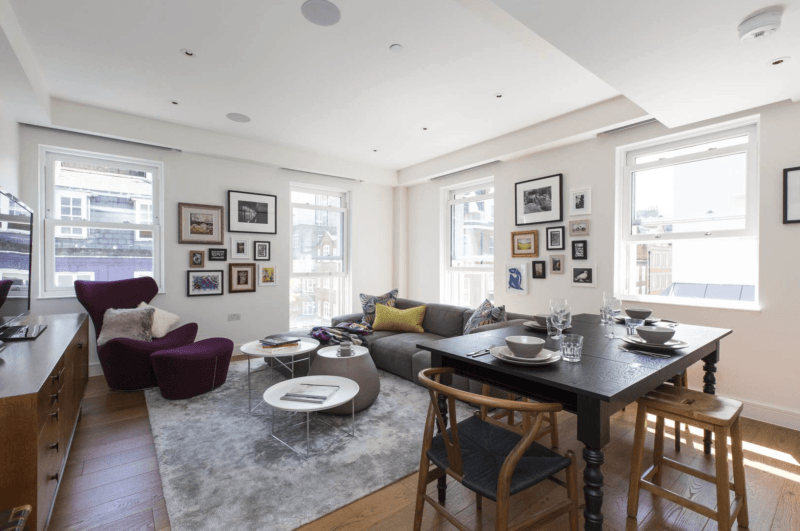 onefinestay london marylebone mayfair luxury apartment rental living room james II