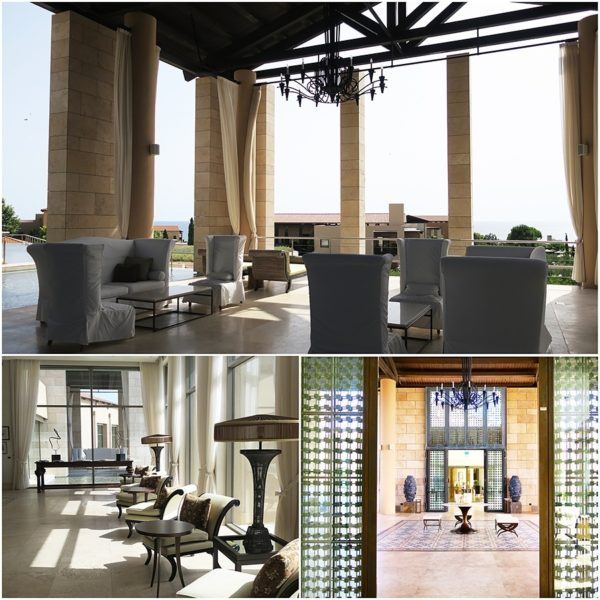 The Romanos Luxury Collection Costa Navarino Sovereign Luxury Holidays hotel lobby