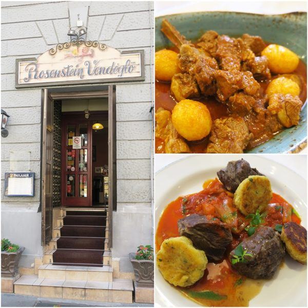 where to eat in Budapest traditional meal Rosenstein restaurant