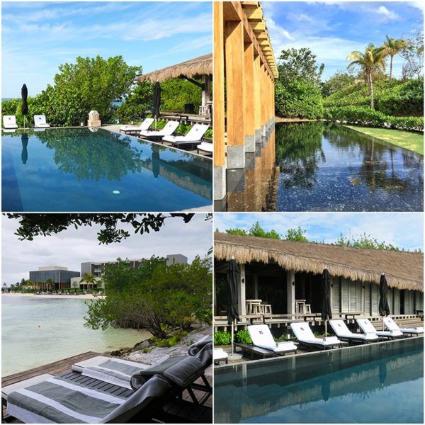swimming pools and private beach Nizuc resort cancun Mexico