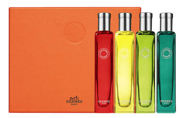 Long haul flight beauty essentials hermes set of 4 travel size perfumes