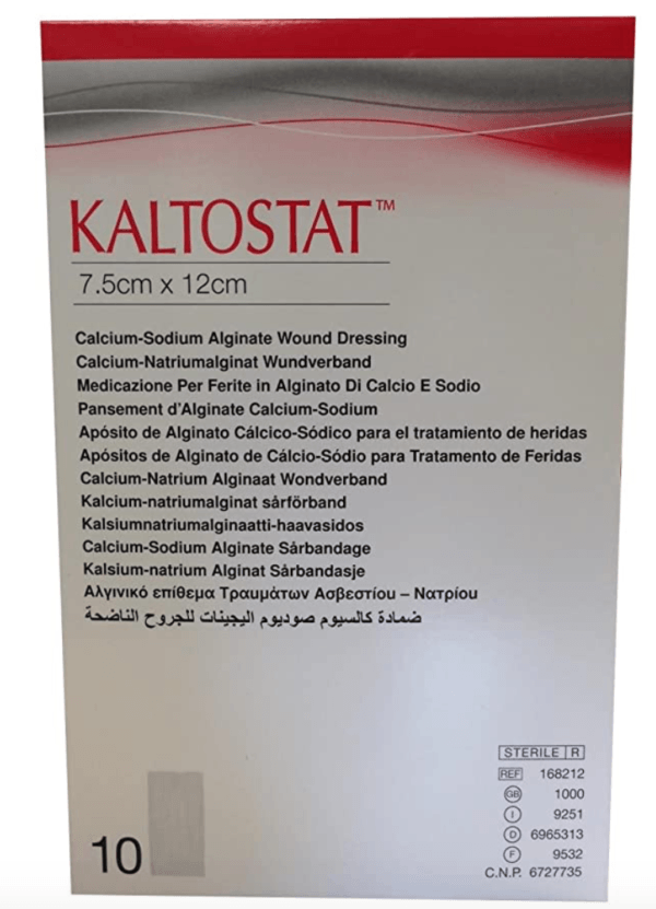 Kaltostat Calcium-Sodium Alginate Wound Dressing at home medical essentials