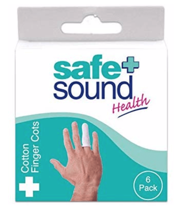 Safe & Sound Cotton Finger Cots at home medical essentials