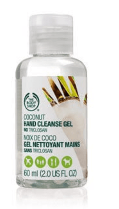 body shop coconut hand cleansing gel