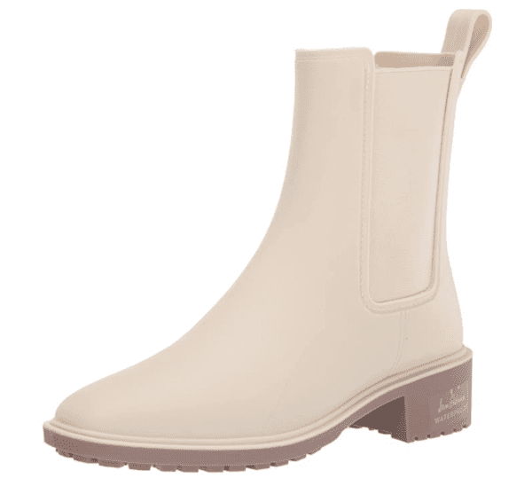 sam edelman beige white rain boots