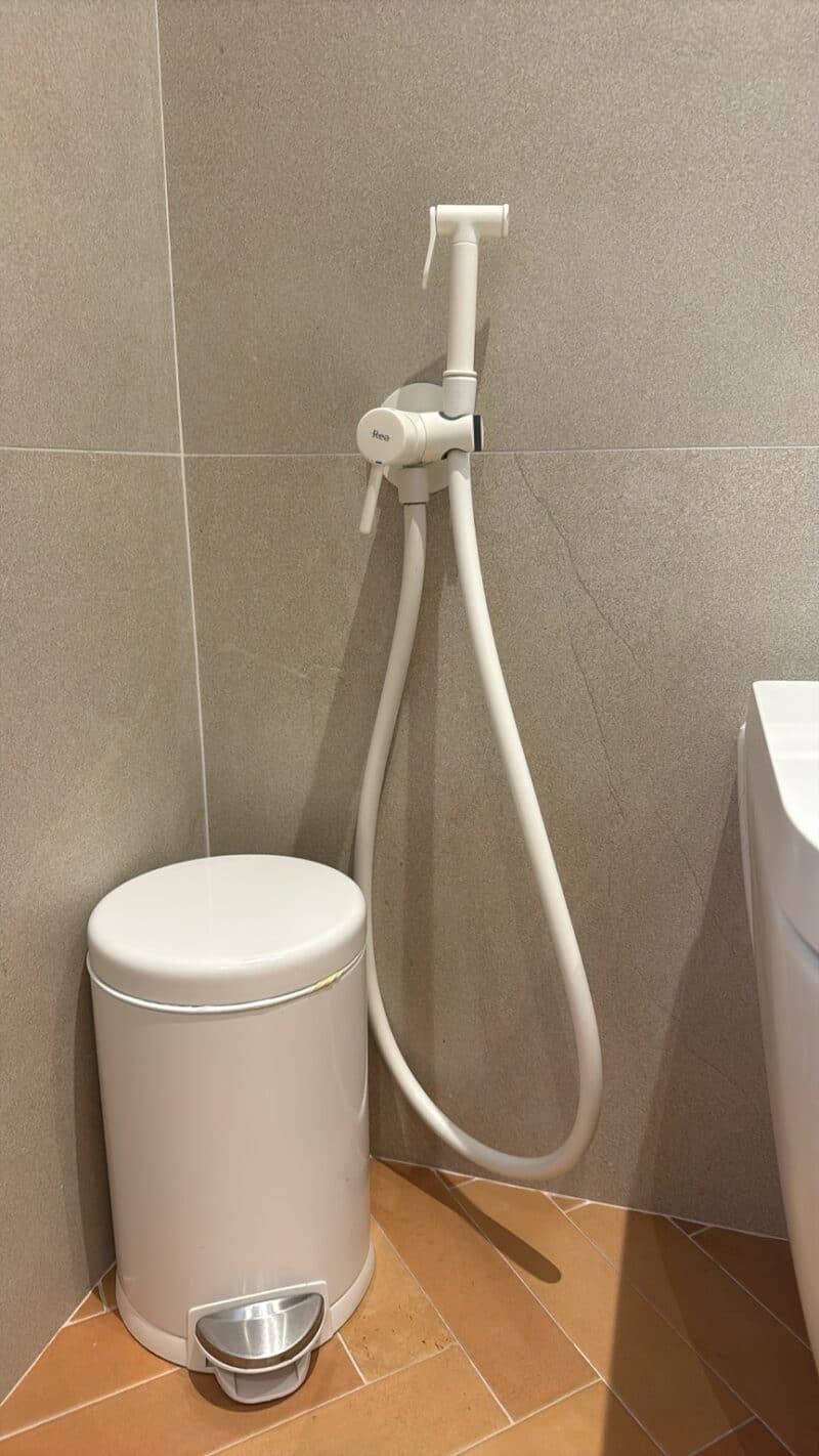 rea handheld bidet hand shower hot and cold and hansgrohe hose