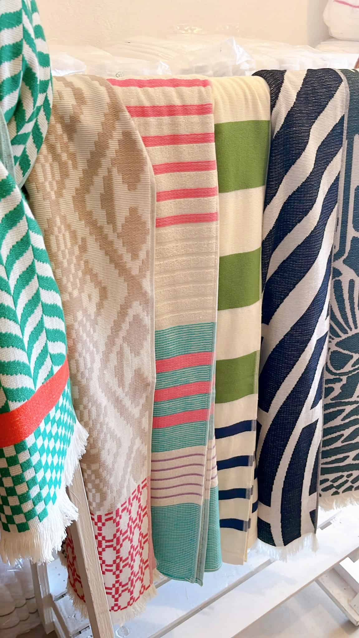 beautiful beach towels from Hugo at Casa Jardim Vila Real