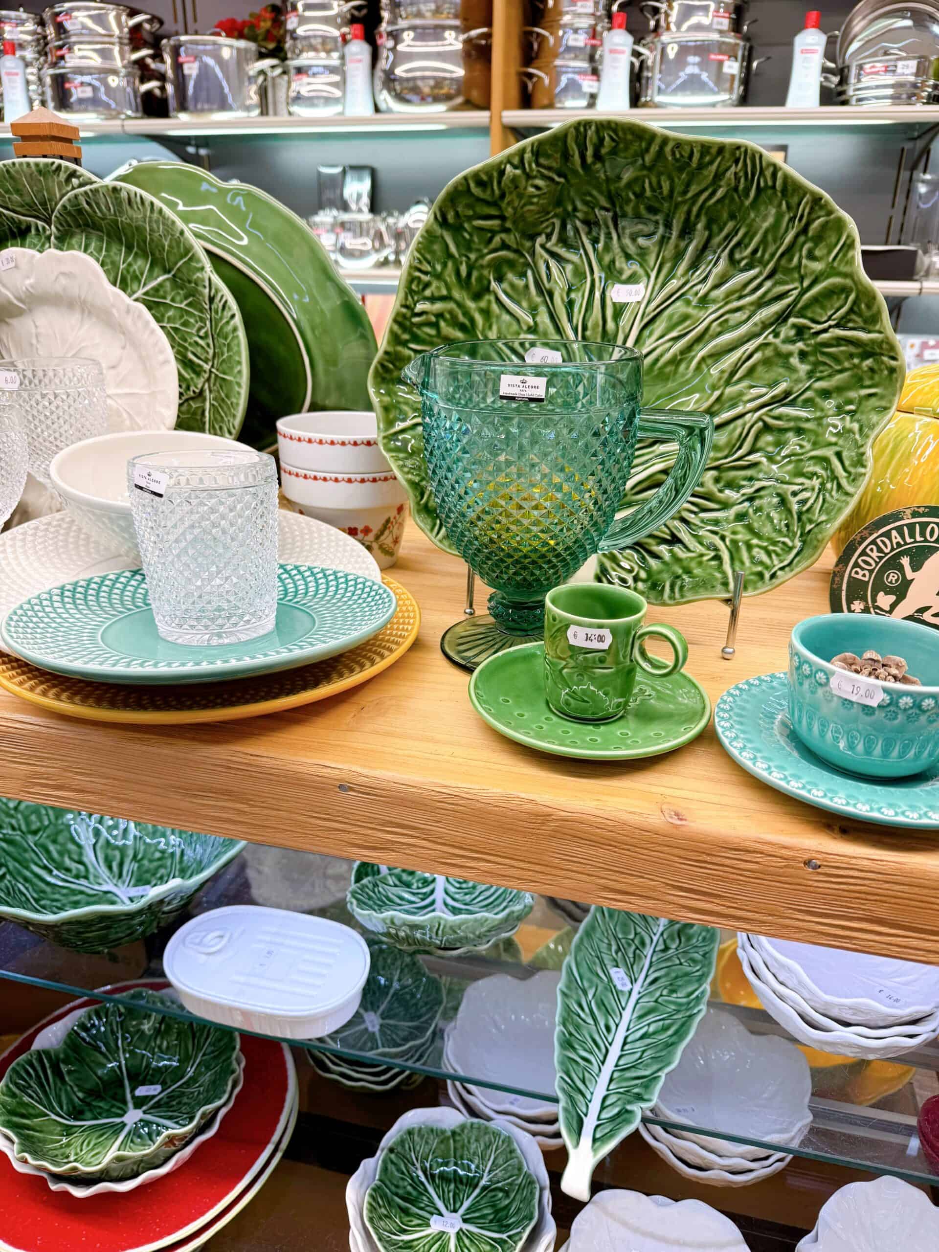 bordalo pinheiro and vista alegre homeware shopping at casa caravela VRSA