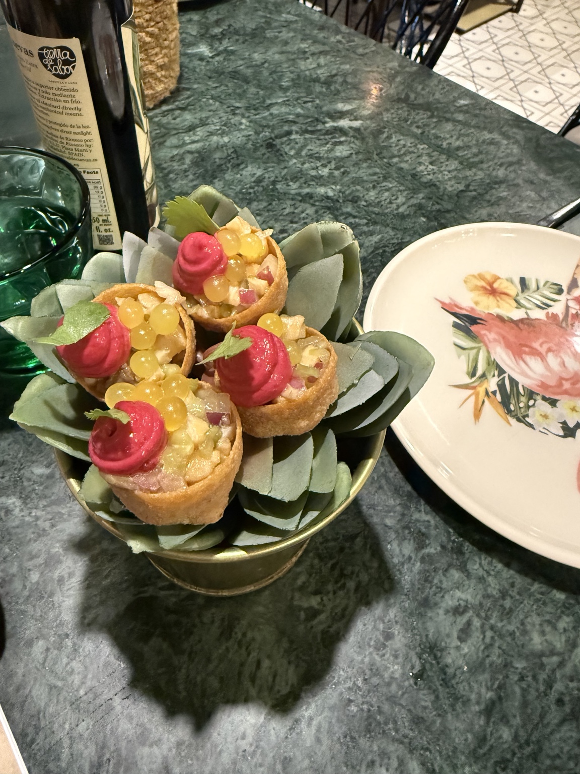 foie gras cornetos at LPA Culinary Bar Ayamonte