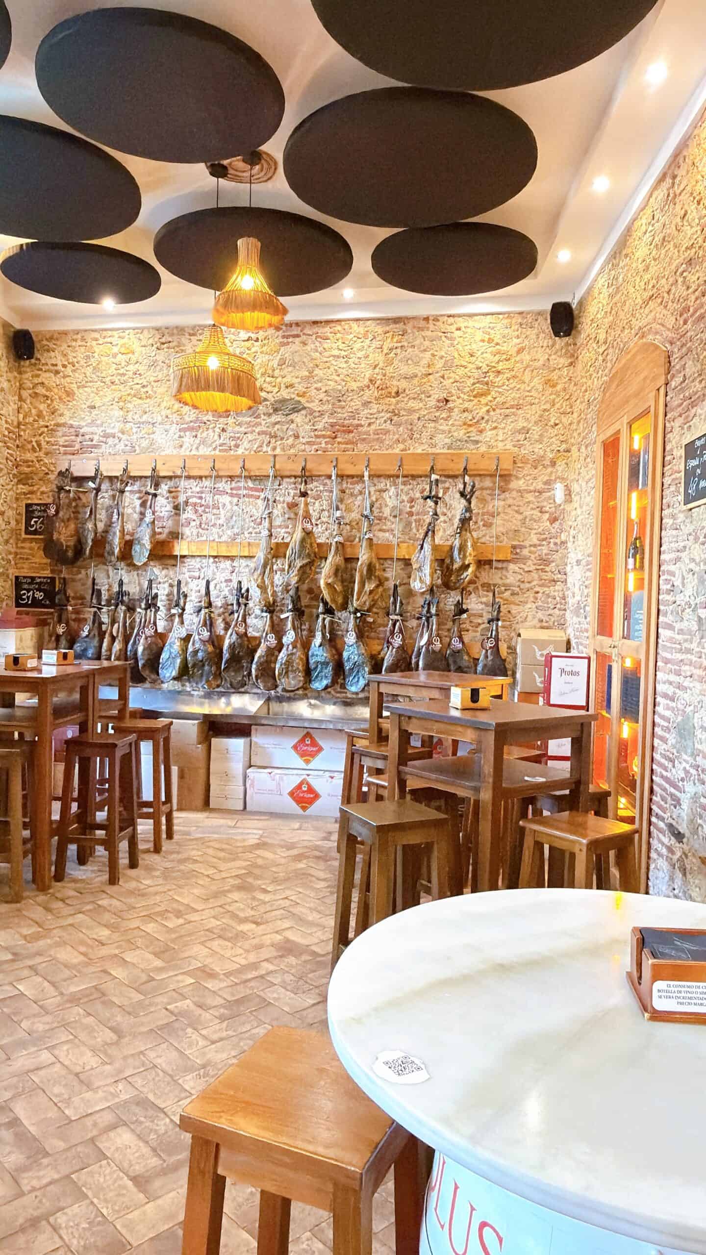 jamon and cheese tapas at merkajamon deli in ayamonte espanha