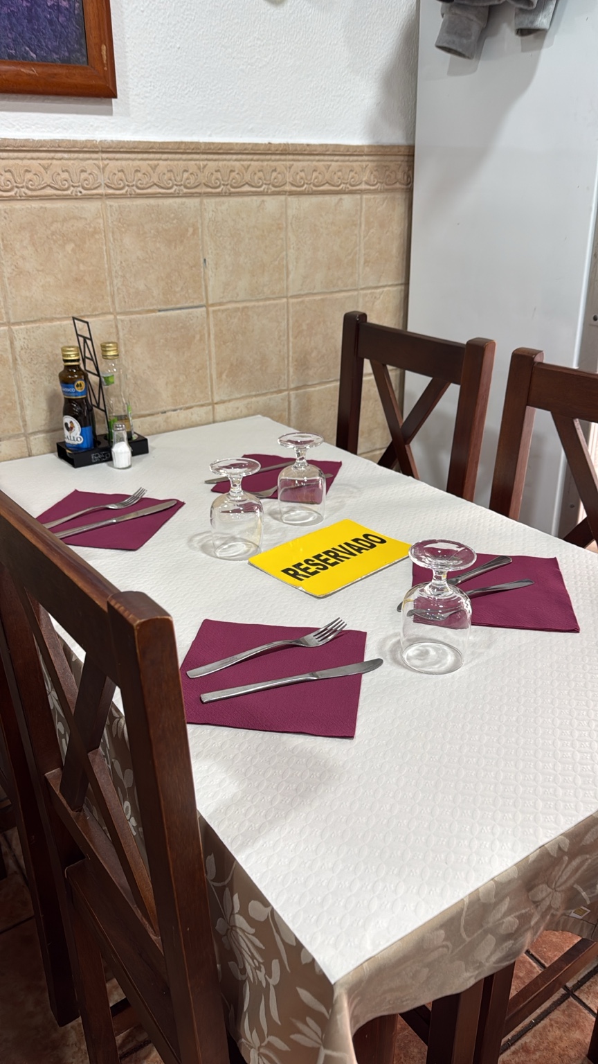table booked at cuca fish restaurant in vila real santo antonio cash only