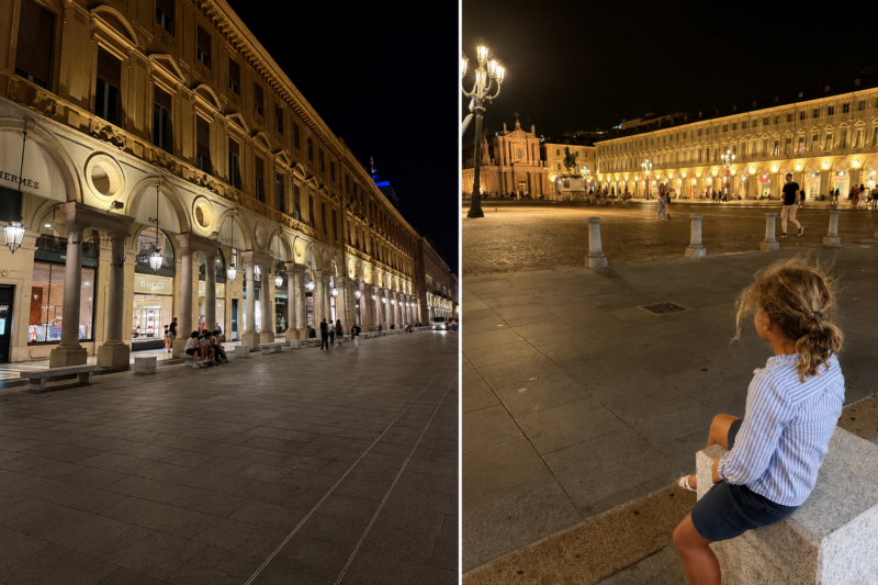 piazza san carlo torino at night