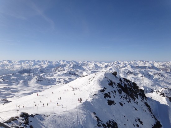 View from the top - Le Caron - Val Thorens (by Jim Newton)