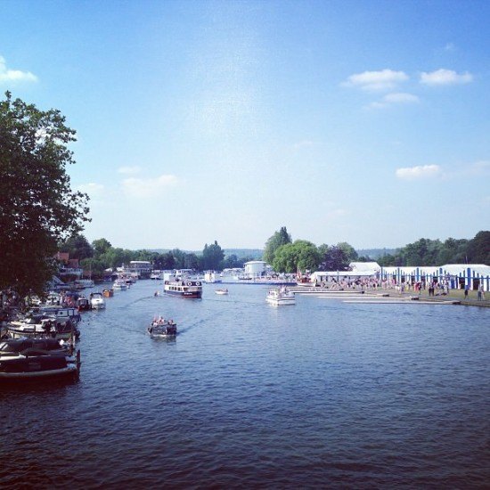 A great perspective from the Henley Bridge - Phyllis Court is on the left, and Stewards Enclosure on the right
