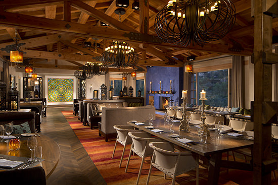 The stunning Veladora restaurant - with a bit of Damien Hurst art at the back.