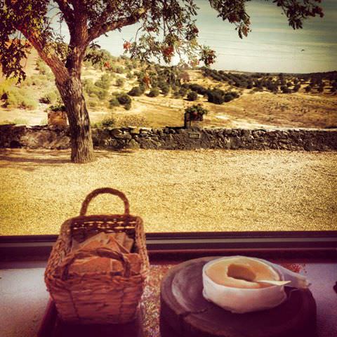 A breakfast with a view - and that delicious Serpa cheese.