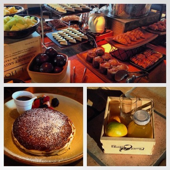 I loved the breakfast at Rancho Valencia. The perfect European and American mix