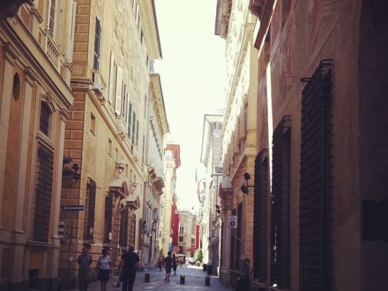 Via Garibaldi in Old Town Genova